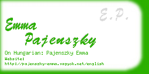 emma pajenszky business card